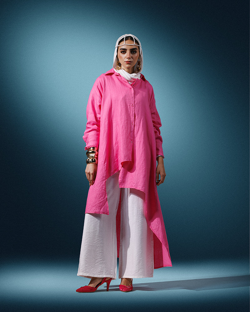 long linen pure cardigan - 853