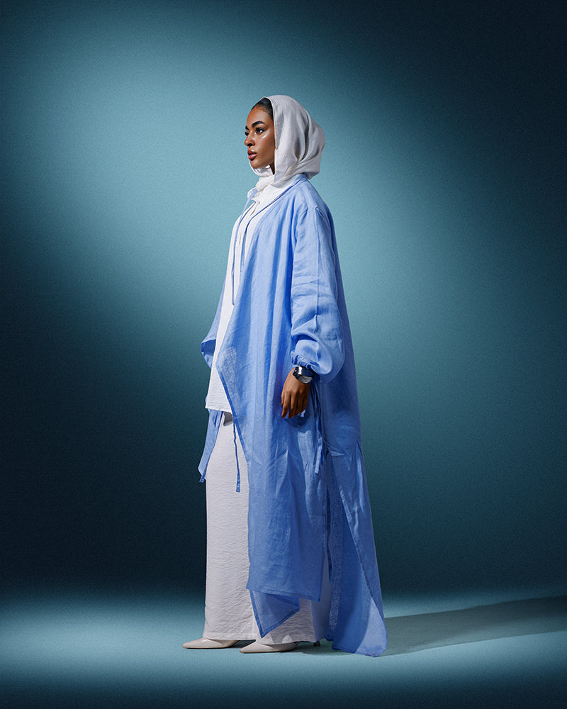 long linen pure cardigan - 853