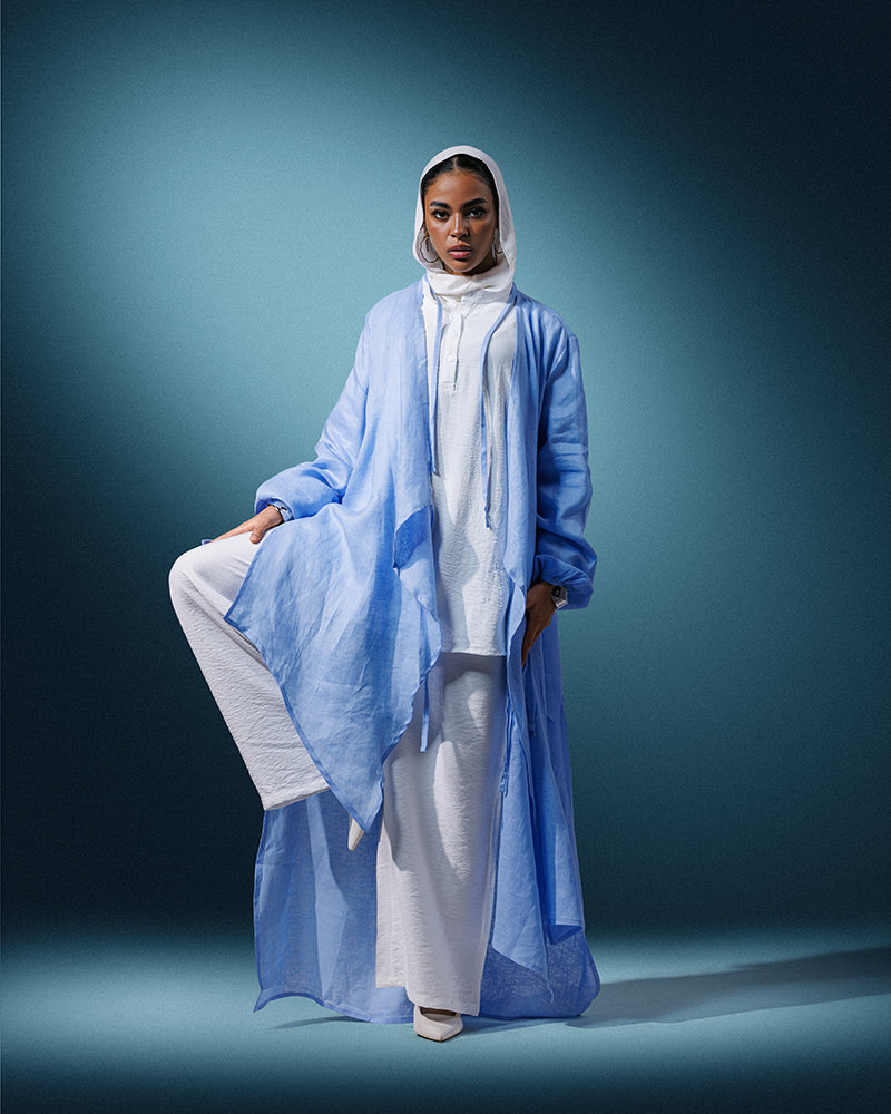 long linen pure cardigan - 853
