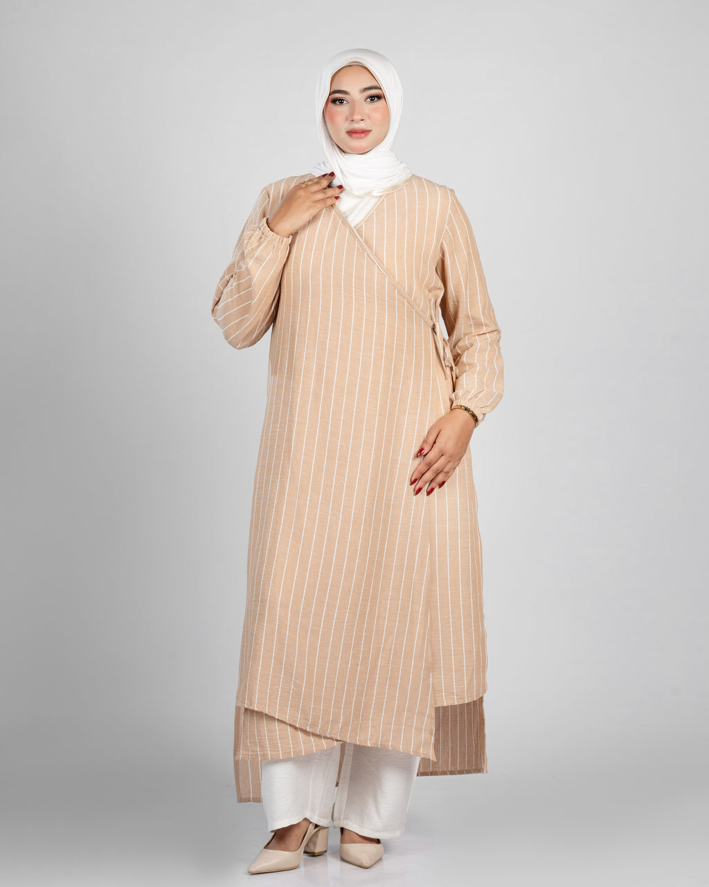 Striped Linen Cardigan - 1299