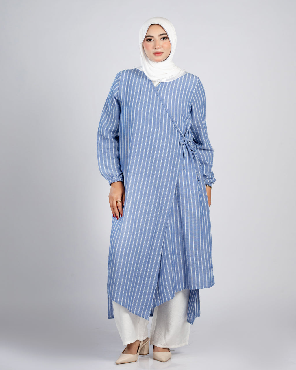 Striped Linen Cardigan - 1299