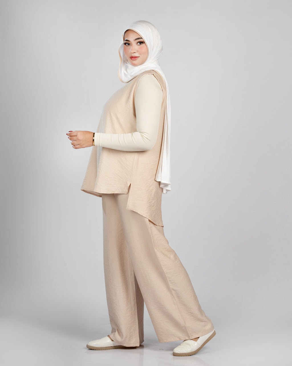 basic sleeveless linen top - 112