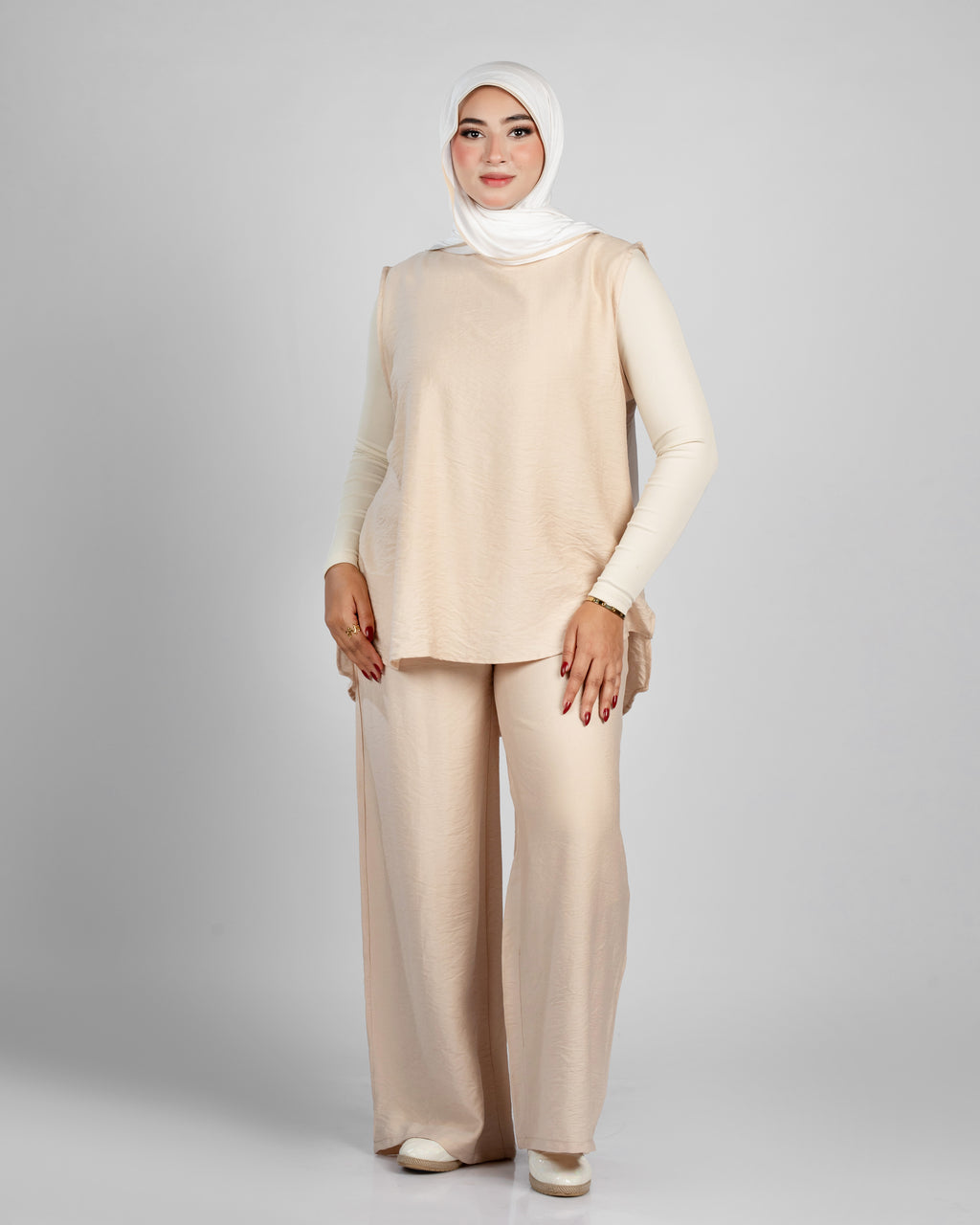 basic sleeveless linen top - 112