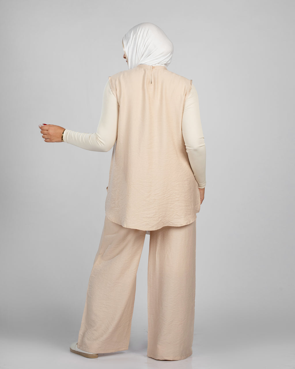 basic sleeveless linen top - 112