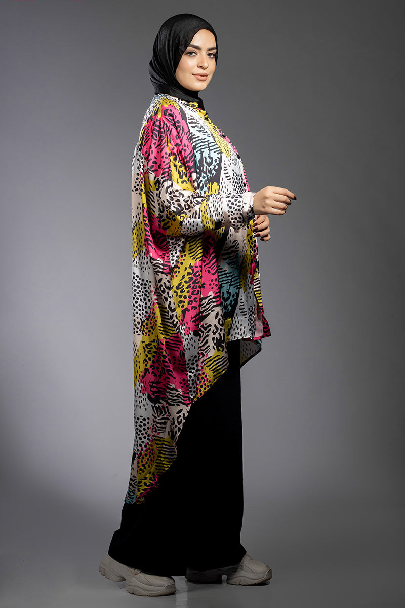Patterned oversized top