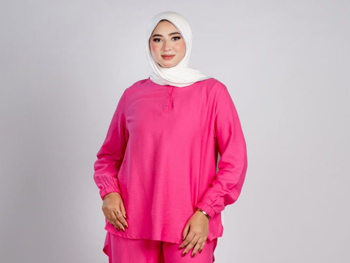Basic long sleeve linen top 112/1