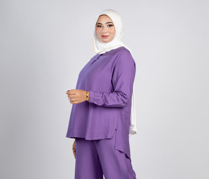 Basic long sleeve linen top 112/1