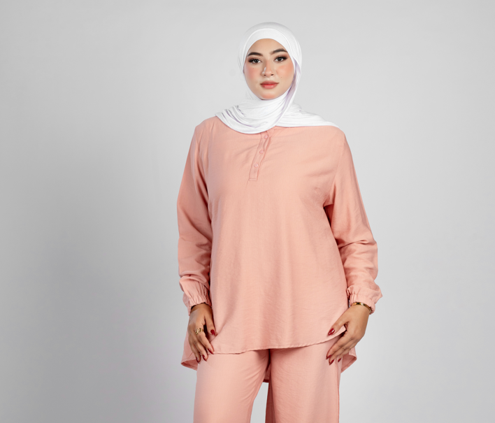Basic long sleeve linen top 112/1