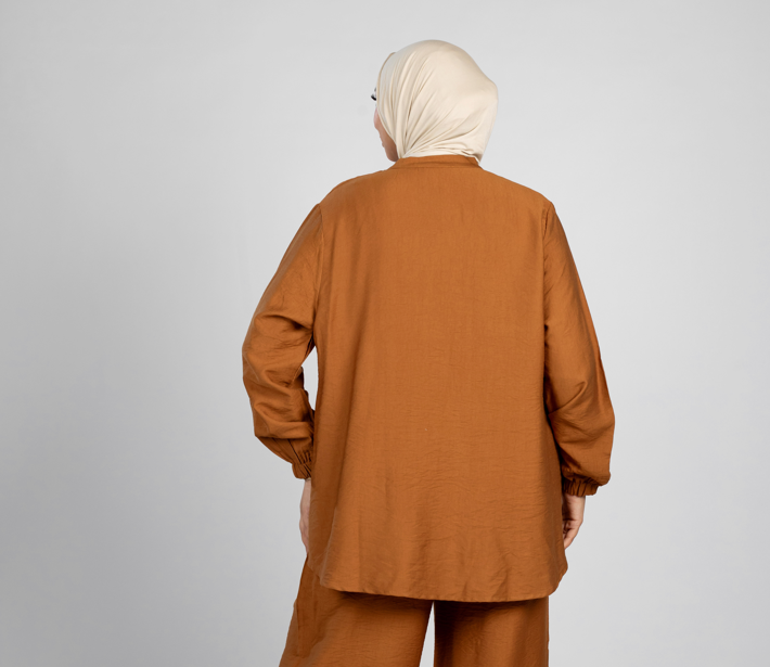 Basic long sleeve linen top 112/1