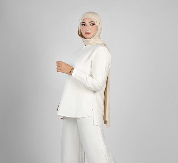 Basic long sleeve linen top 112/1