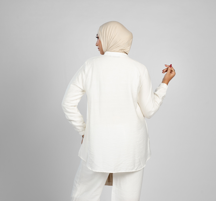 Basic long sleeve linen top 112/1
