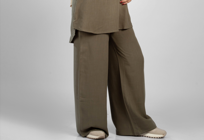 basic linen cotton pants - 840