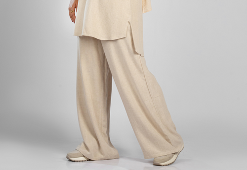 basic linen cotton pants - 840