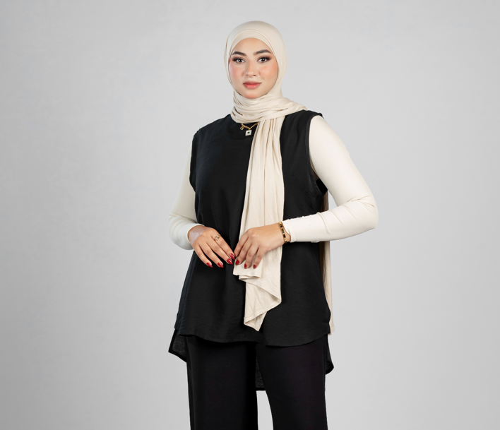basic sleeveless linen top - 112