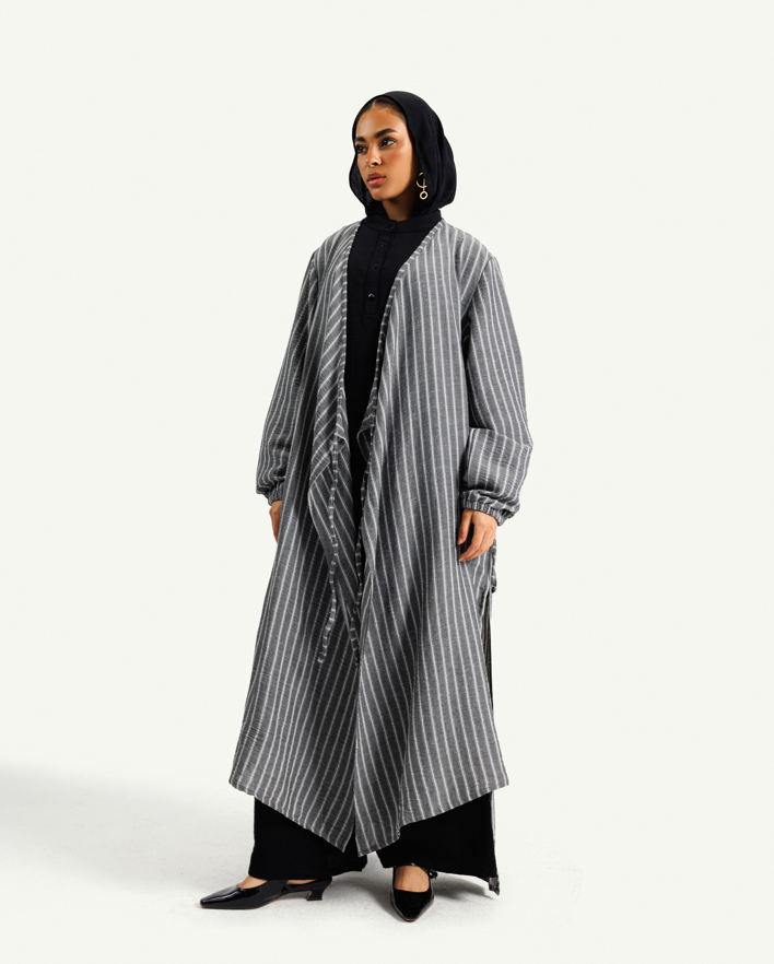 Striped Linen Cardigan - 1299