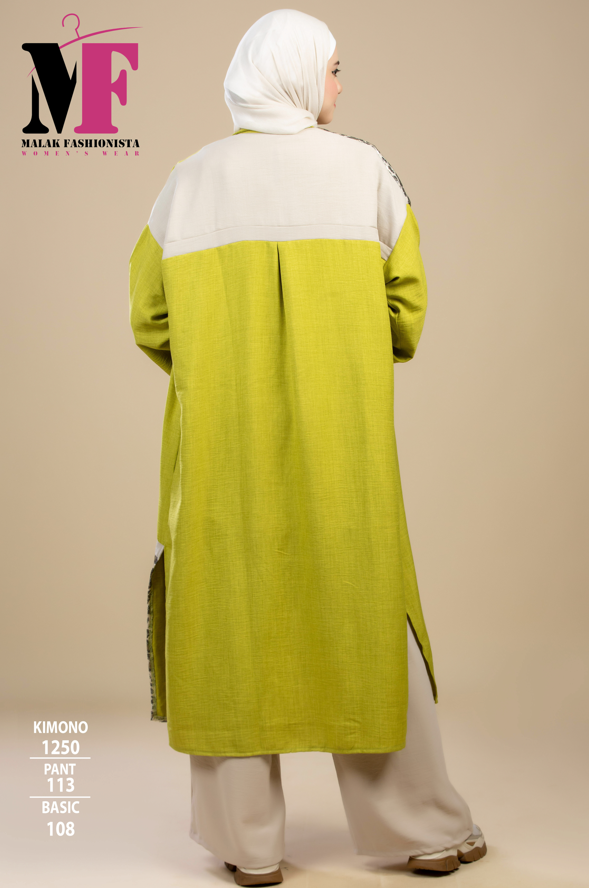 Linen Cardigan with Tiger Strass Detail - 1250